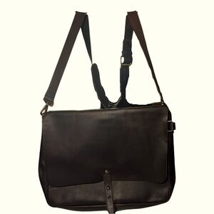 NWOT Computer bag in chocolate brown leather